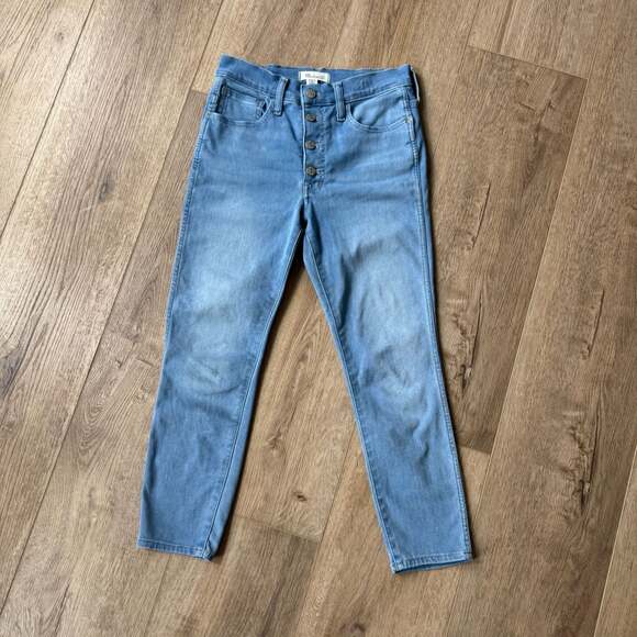 Madewell Roadtripper Button Fly Jeggings Petite 27 High Rise Skinny Jeans - Picture 2 of 7